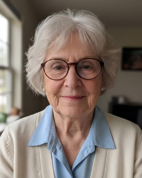 First photo: a selfie of a grandmother
